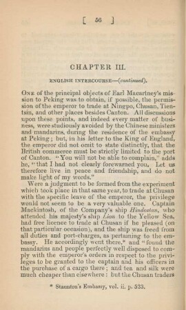 Chapter III. English intercourse