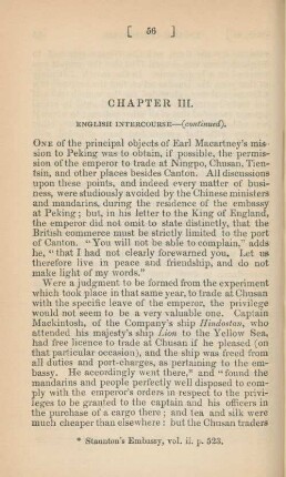 Chapter III. English intercourse
