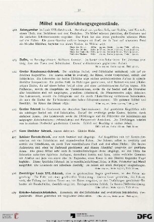 Möbel und Einrichtungsgegenstände (Nr. 422-599)