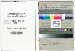 Entnazifizierung Hans Joachim Jung , geb. 01.08.1921 ()