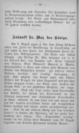 Ankunft Sr. Maj. des Königs