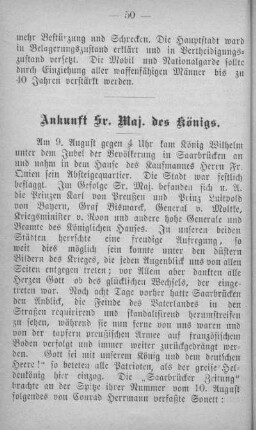 Ankunft Sr. Maj. des Königs