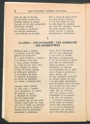 8 La cena - Los manjares - Los alegrones - Los mosqueteros