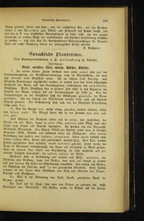 Sprachliche Plaudereien : (Fortsetzung)