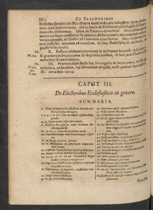 Caput III. De Electoribus Ecclesiasticis in genere