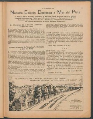 Nuestra edición dedicada a Mar del Plata