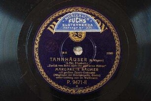 Tannhäuser : 2. Akt, Elisabeth: "Zurück von ihm! Nicht ihr seid seine Richter" / (R. Wagner)