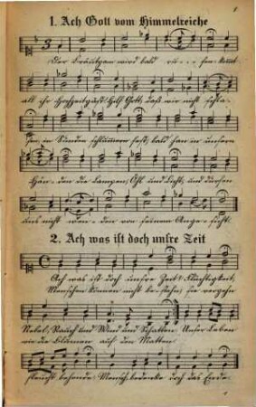 Geistliche Melodien meist aus dem 16. und 17. Jahrh. in ihren ursprünglichen Tönen und Rhythmen : zum Gebrauche für Schule und Haus. [1], Erstes Hundert