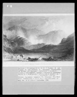 Wanderungen im Norden von England, Band 2 — Bildseite gegenüber Seite 76 — Sty Head Tarn, Cumberland