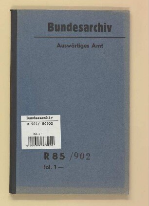 Organisation, Zuständigkeit und Geschäftsgang des Referates Frieden II des Auswärtigen Amtes (Mitteilungen über Zuständigkeiten anderer Dienststellen)