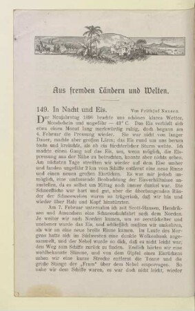 Aus fremden Ländern und Welten