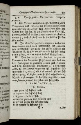 §. 6. Conjugatio Verborum reciprocorum. - §. 9. Conjugatio Verborum defectivorum.