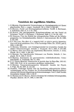 Verzeichnis der angeführten Schriften.