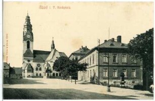 Adorf (Vogtlandkreis). Kirchplatz. Straßenansicht