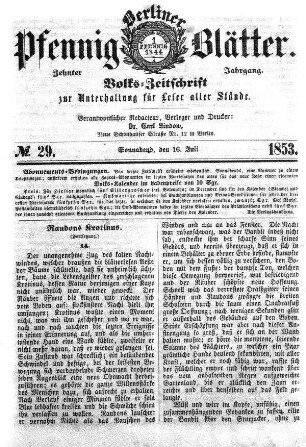 Nr. 29, Sonnabend, den 16. Juli