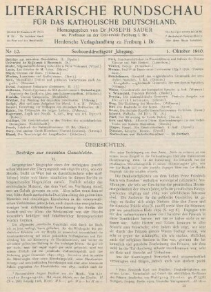 469-476 Beiträge zur neuesten Geschichte : II.