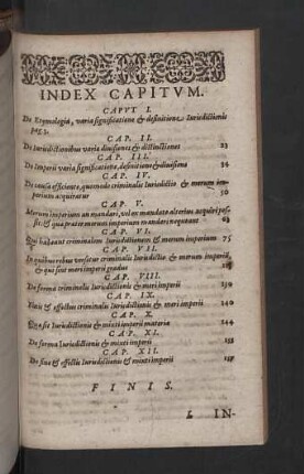 Index Capitum.
