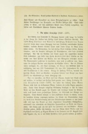 V. Die letzten Kreuzzüge (1248-1270)