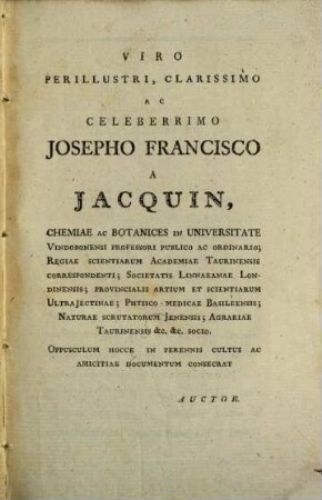 Josephi Jacobi Plenk Consiliarii caesareo-regii ... Elementa Terminologiae Botanicae Ac Systematis Sexualis Plantarum