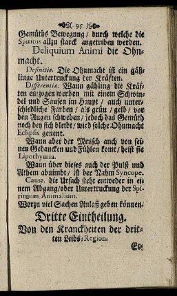 Dritte Eintheilung.