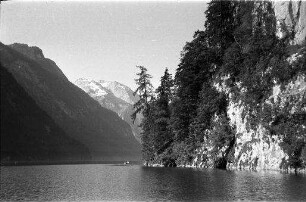 Königsee: der Königsee, rechts Archen Wand