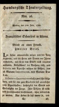Nro. 26. Montag, den 2ten July, 1792
