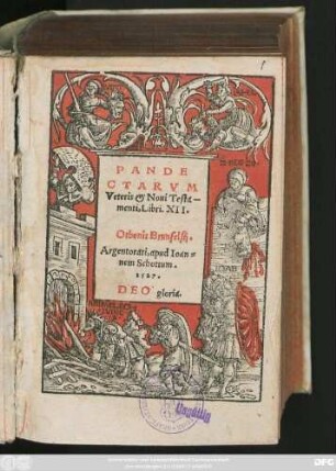 PANDE||CTARVM || Veteris et Noui Testa-||menti, Libri.XII.|| Othonis Brunfelsij.||