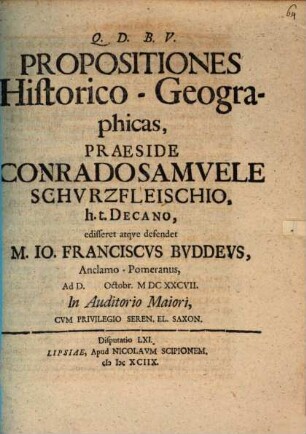 Propositiones hist. geograph. : [de Hungaris]