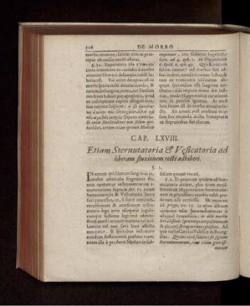 Cap. LXVIII. Etiam Sternutatoria & Vesicatoria ad liberam fluxionem rectè adhiberi