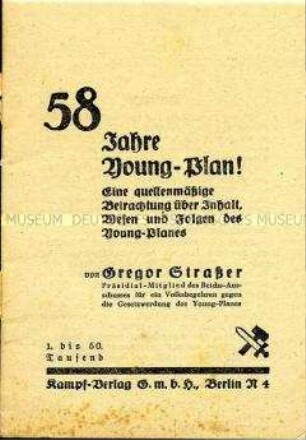 Polemik gegen den Young-Plan und Werbung für das Volksbegehren