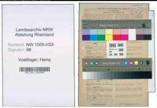 Entnazifizierung Heinz Voellinger , geb. 21.02.1920 (Schlosser)