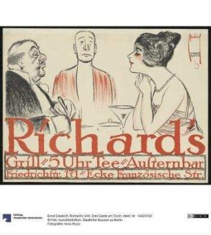 Richard's Grill. Drei Gäste am Tisch