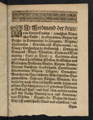 A2r-A4v, Der römischen kaiserl. Majestat Patent, ...