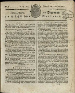 No. 47, Mittwoch den 12ten Juni 1811