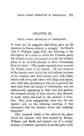 SAMOA - EARLY HINDRANCES TO CHRISTIANITY