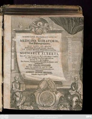 Dissertatio Inauguralis Medica De Medicina Moratoria, Von Fristungs-Curen