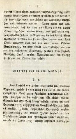 Berufung des engern Landtags