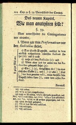 Das neunte Kapitel. Wie man analysiren solle?