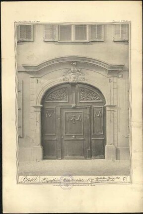 Hausthür Münsterplatz No 17.