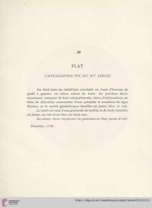 Plat (Caffaggiolo fin du XVe siècle)