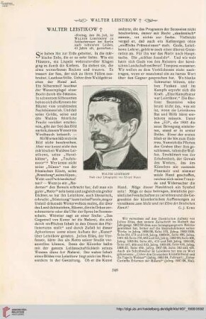23: Walter Leistikow†