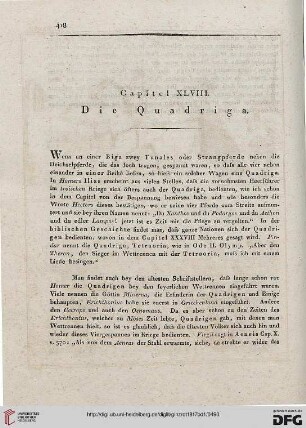 Capitel XLVIII: Die Quadriga
