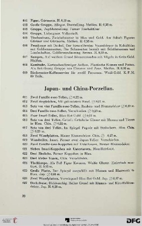 Japan- und China-Porzellan (Nr. 611-676)