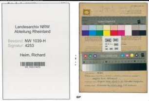 Entnazifizierung Richard Heim , geb. 03.12.1894 (Arbeiter)