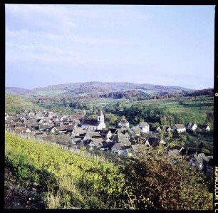 Achkarren: Blick auf den Ort vom Weinberg
