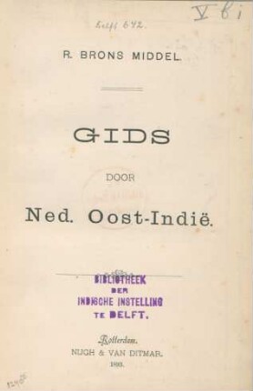 Gids door Ned. Oost-Indië