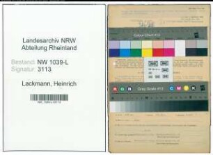 Entnazifizierung Heinrich Lackmann , geb. 13.07.1889 (Verwaltungsdirektor)