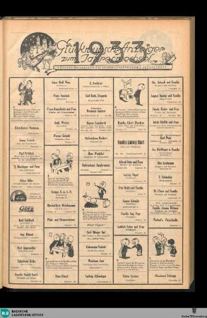 Karlsruher Tagblatt, Sonderbeilage. Glückwunsch-Anzeiger zum Jahreswechsel 1933