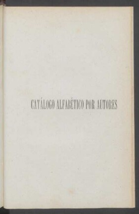 Catálogo alfabético por autores