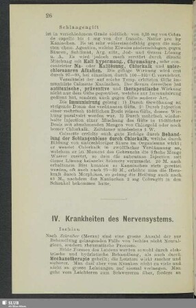 IV. Krankheiten des Nervensystems